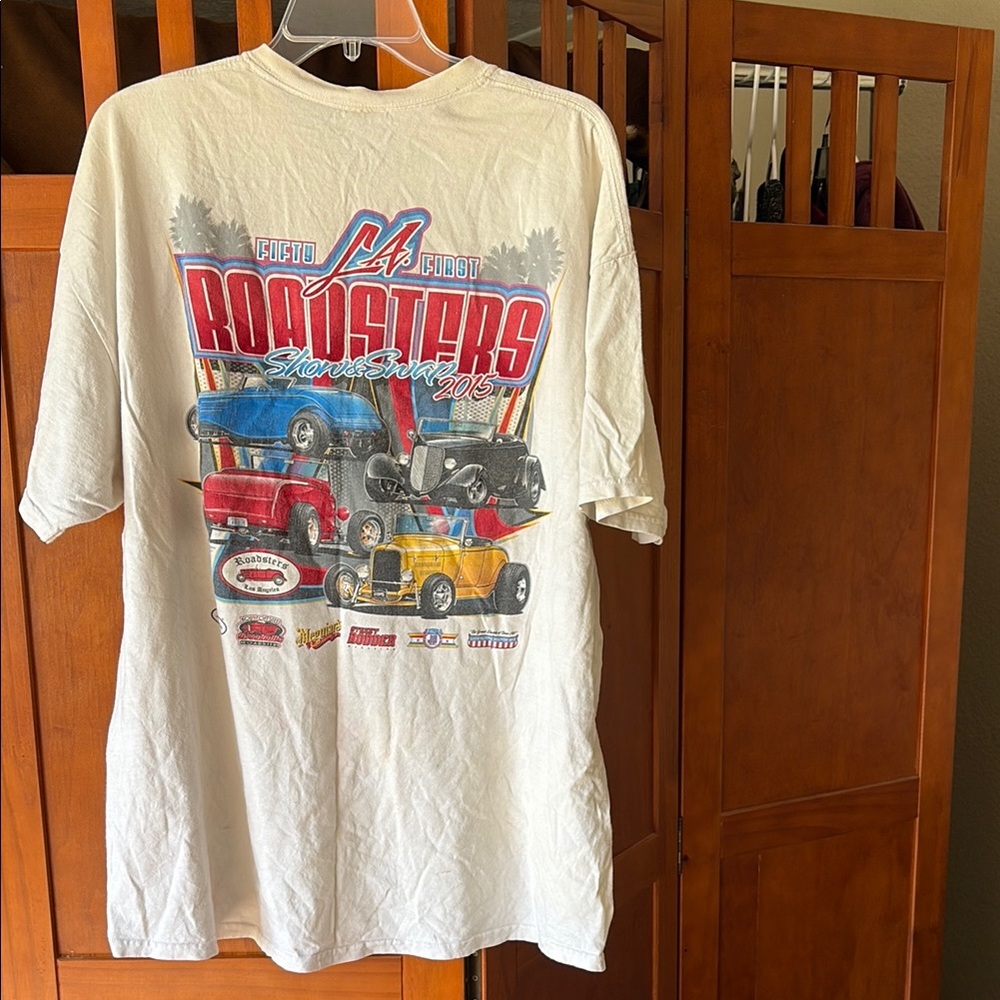 Gildan 2015 LA Roadsters 51st Show and Swap Short Sleeve Tee Casual Cotton